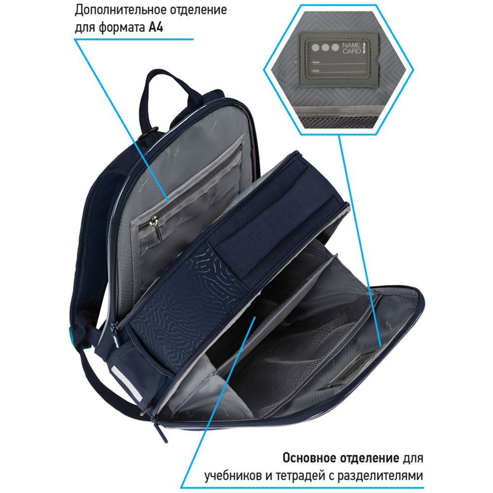 Ранец Berlingo Expert Mini "Gamer" 36*27*14см, 2 отделения, 2 кармана, анатомическая спинка, мешок для обуви