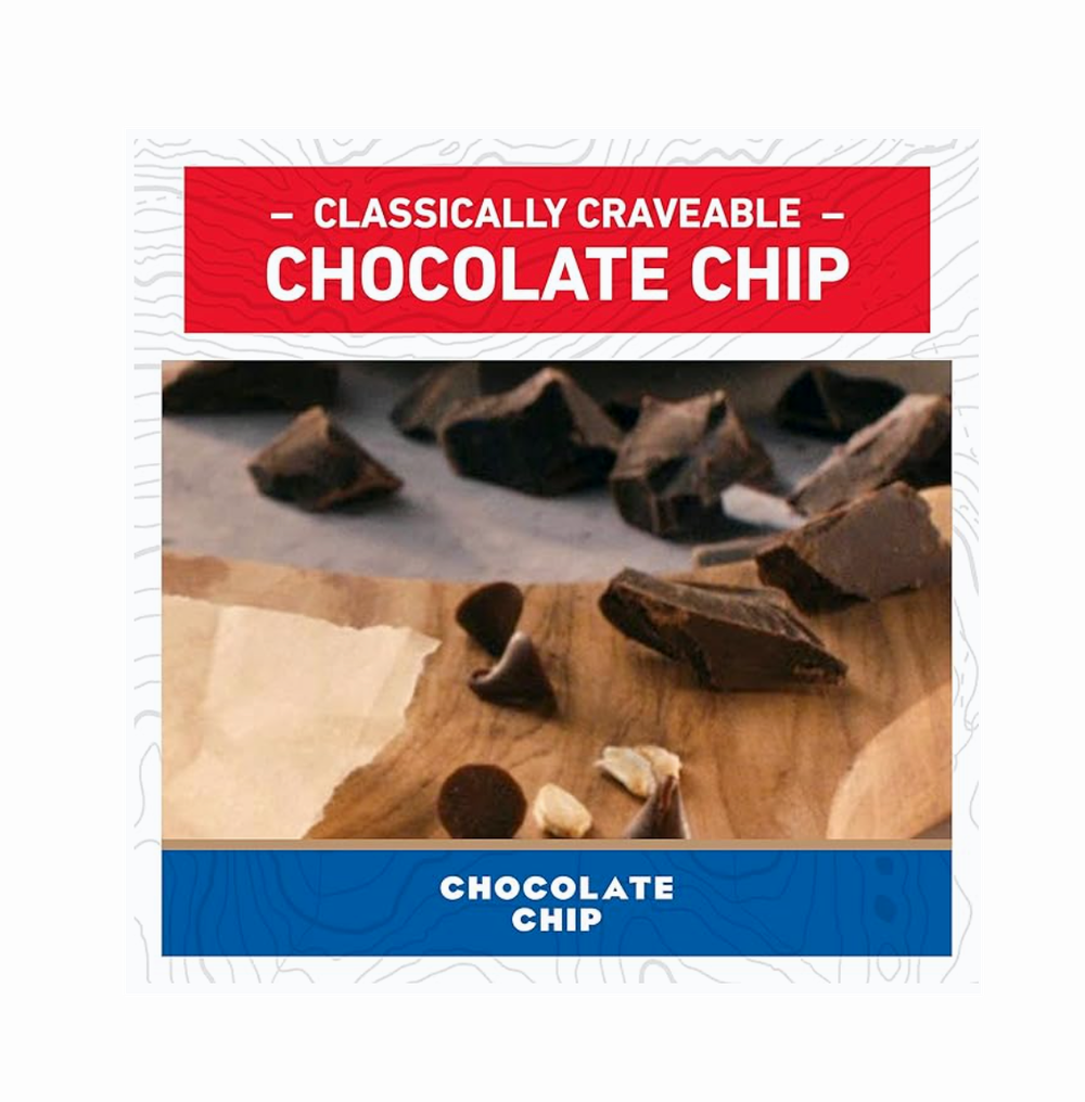 Clif Bar -Протеиновые батончики с  шоколадной крошкой — Сделано из органического овса — 10 г белка — Не содержит ГМО — На растительной основе — Энергетические батончики — 12 штук в упаковке