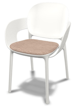 Кресло пластиковое с обивкой Scab Design Hug, лен