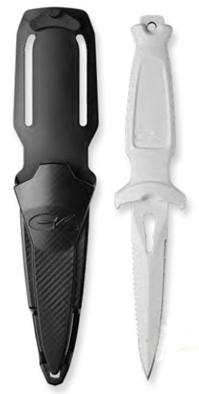 Нож с тефлоновым покрытием C4 Carbon NAIFU White
