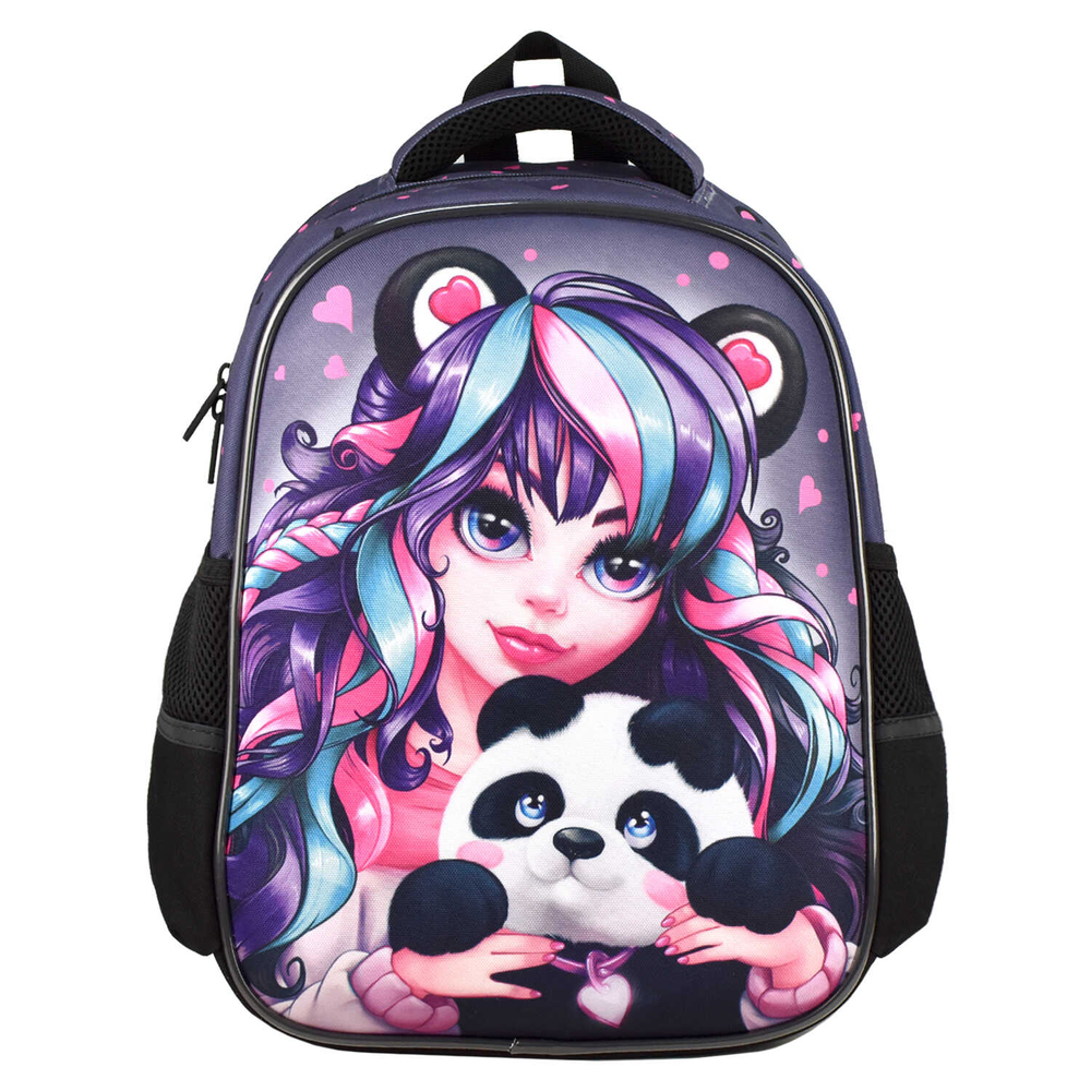 Ранец школьный, Феникс+, 27,5x37,5x14,5 см, полиэстер, ЭВА-панель, сублимационная печать, цветной светоотражающий рант, 1 отделение (-я)