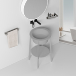 Консоль с керамической раковиной ABBER Bequem AC2130MG серый матовый