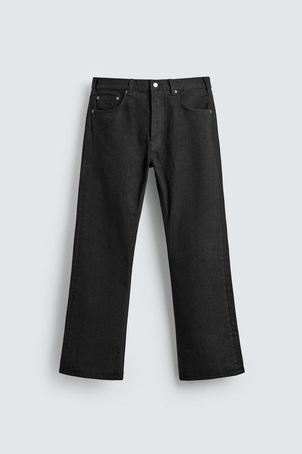 ZARA X AARON LEVINE ДЖИНСЫ ПРЯМОГО КРОЯ BOOTCUT, УГОЛЬНЫЙ