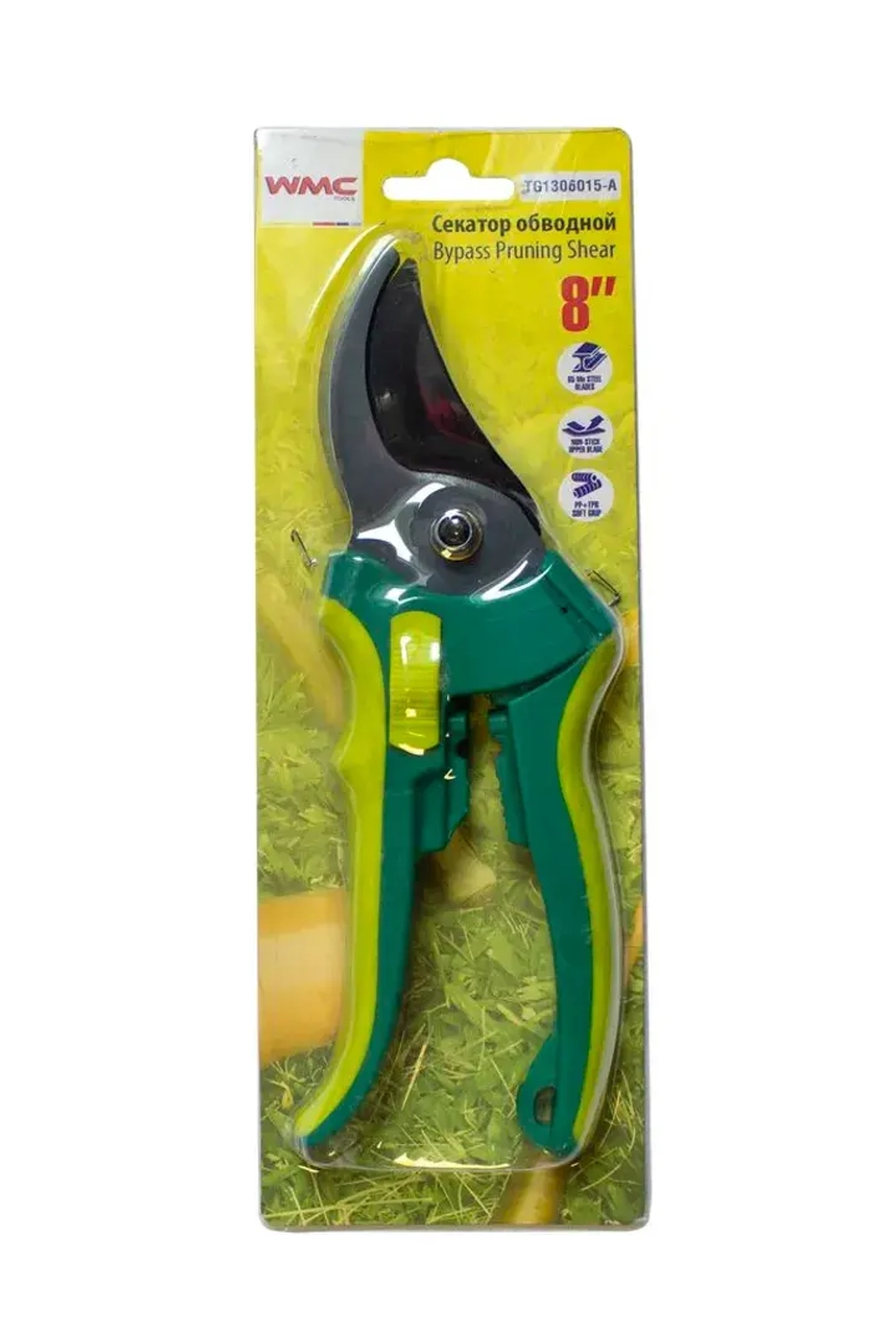 Секатор садовый сбоковой фиксацией(L-200мм) WMC TOOLS WMC-TG1306015-A