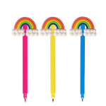 Ручка шариковая Alingar "Радуга", 0,7 мм, синяя, цветной пластиковый корпус, карт. уп.