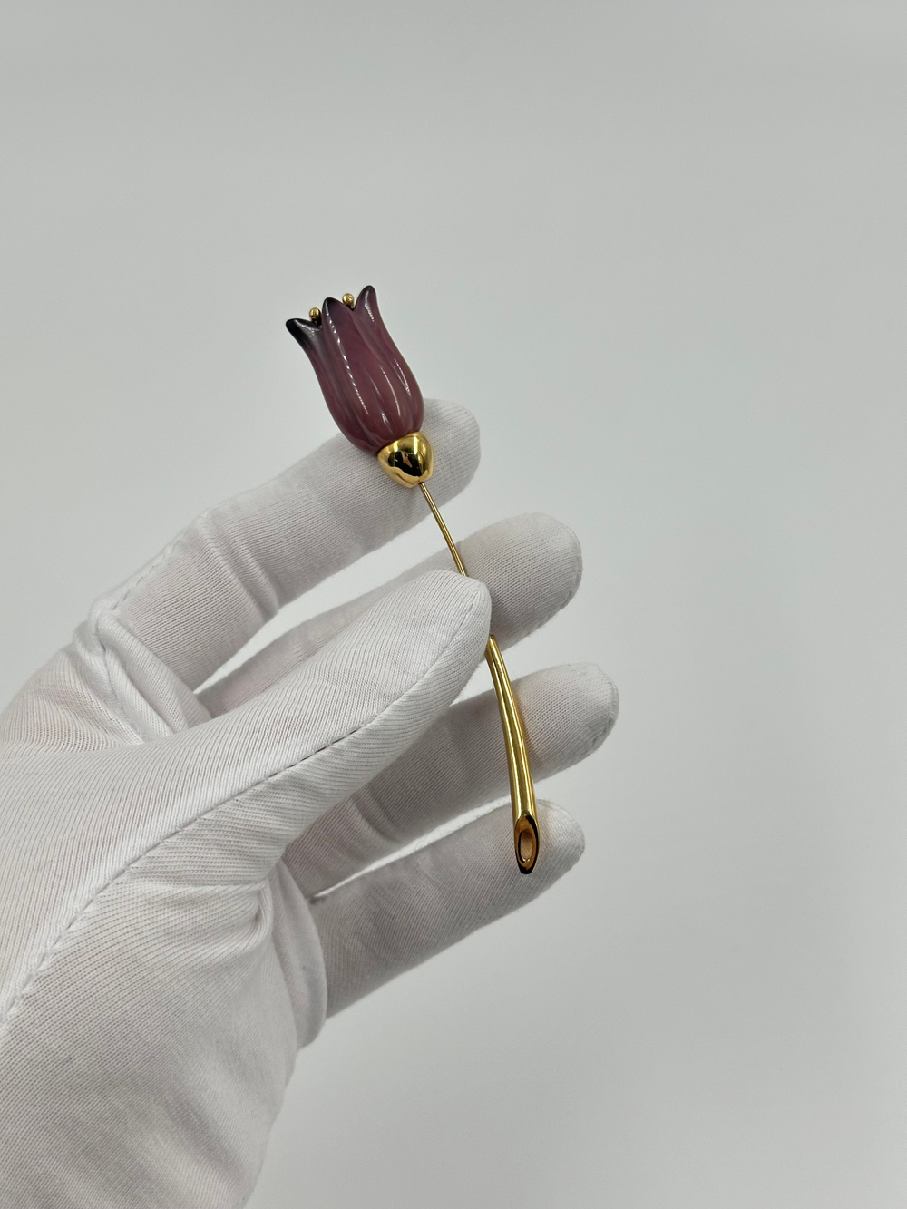 Брошь булавка Тюльпан Givenchy 1978 год