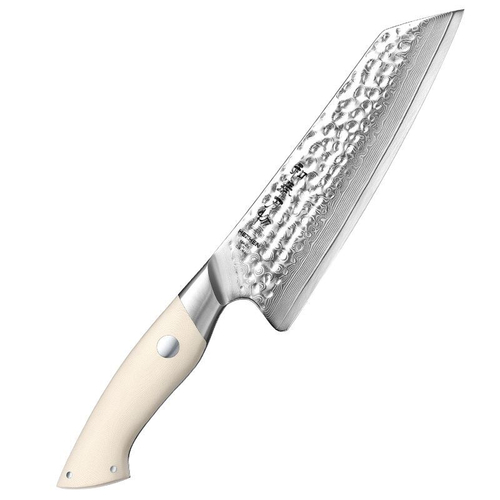 Кухонный нож Hezhen B38H Santoku нож 7 дюймов клинок 67 Layers Damascus рукоять G10, длина лезвия 18,7 см