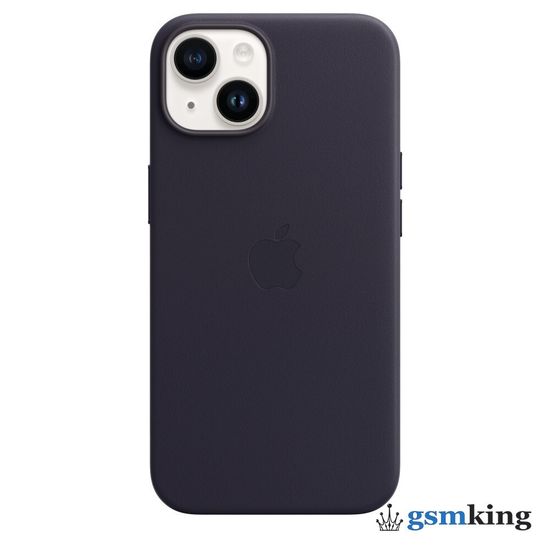 Apple Leather Case with MagSafe iPhone 14 Ink (Чёрный) MPP63ZM/A