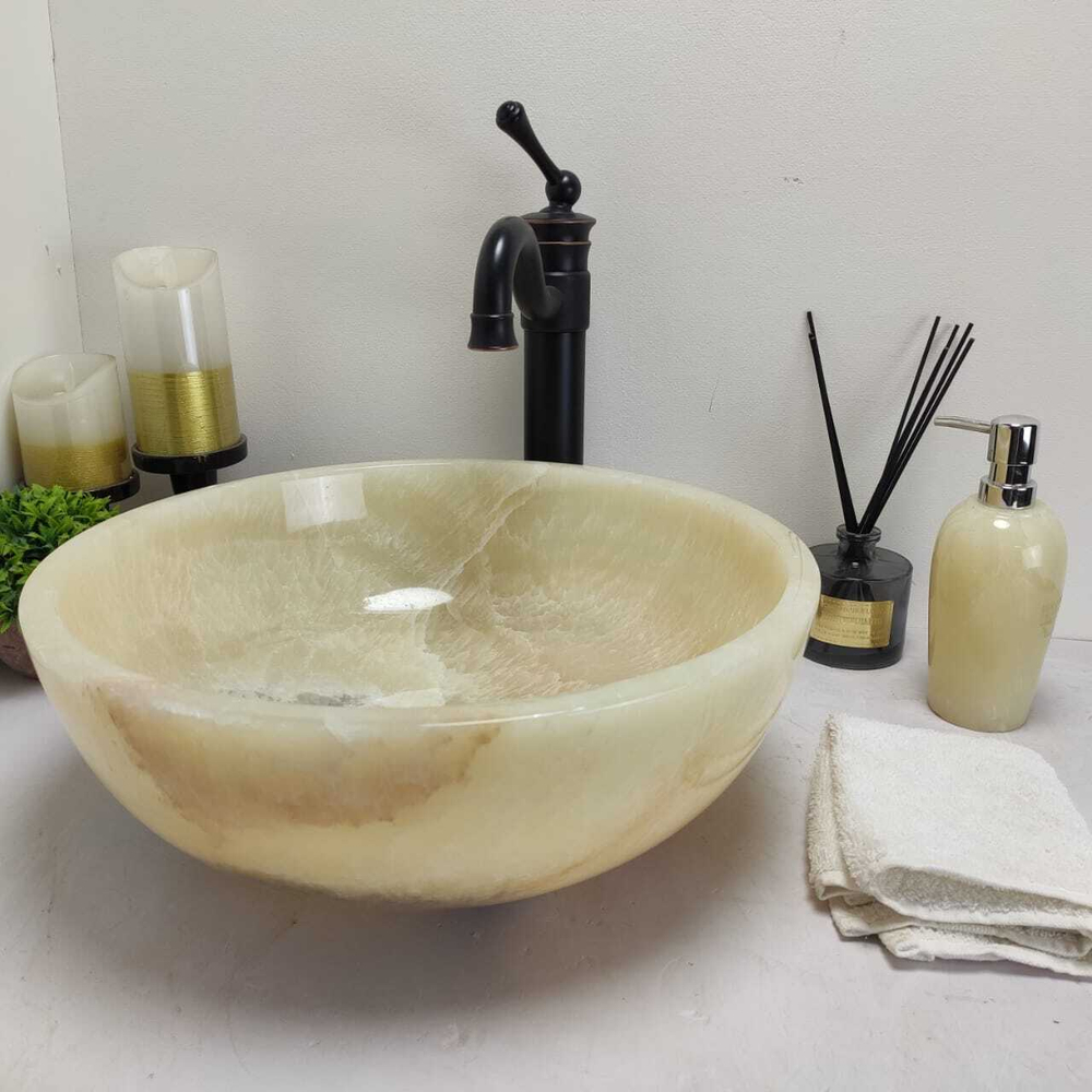 Раковина из оникса Bowl Yellow TinLip BO-60580 1,9 40*40*15
