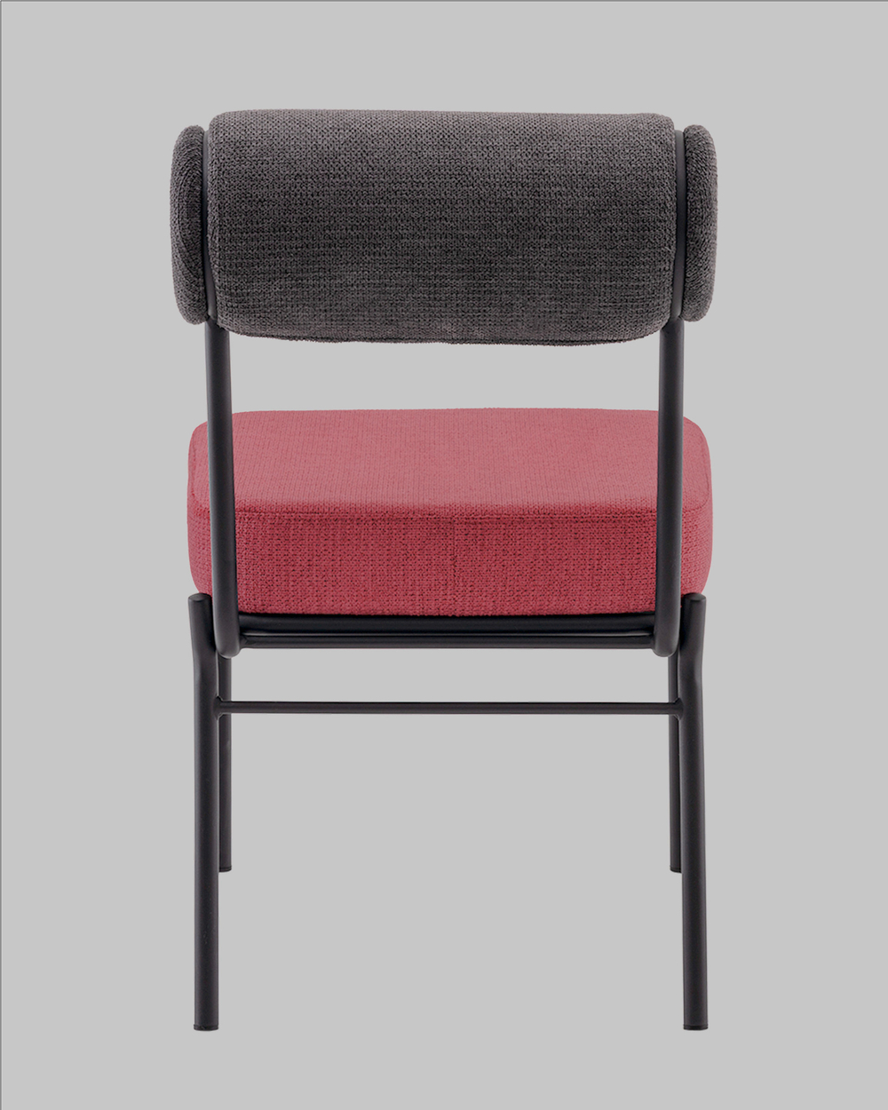 Стул обеденный Ponpoun тёмно-серый бордо