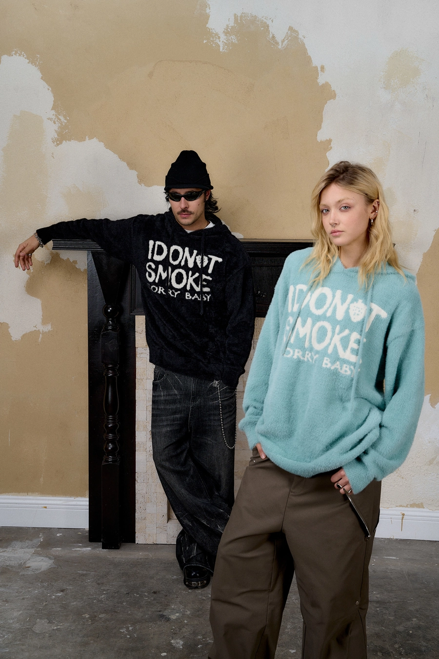 Плюшевое худи DONSMOKE Loose fit Plush Hoodie