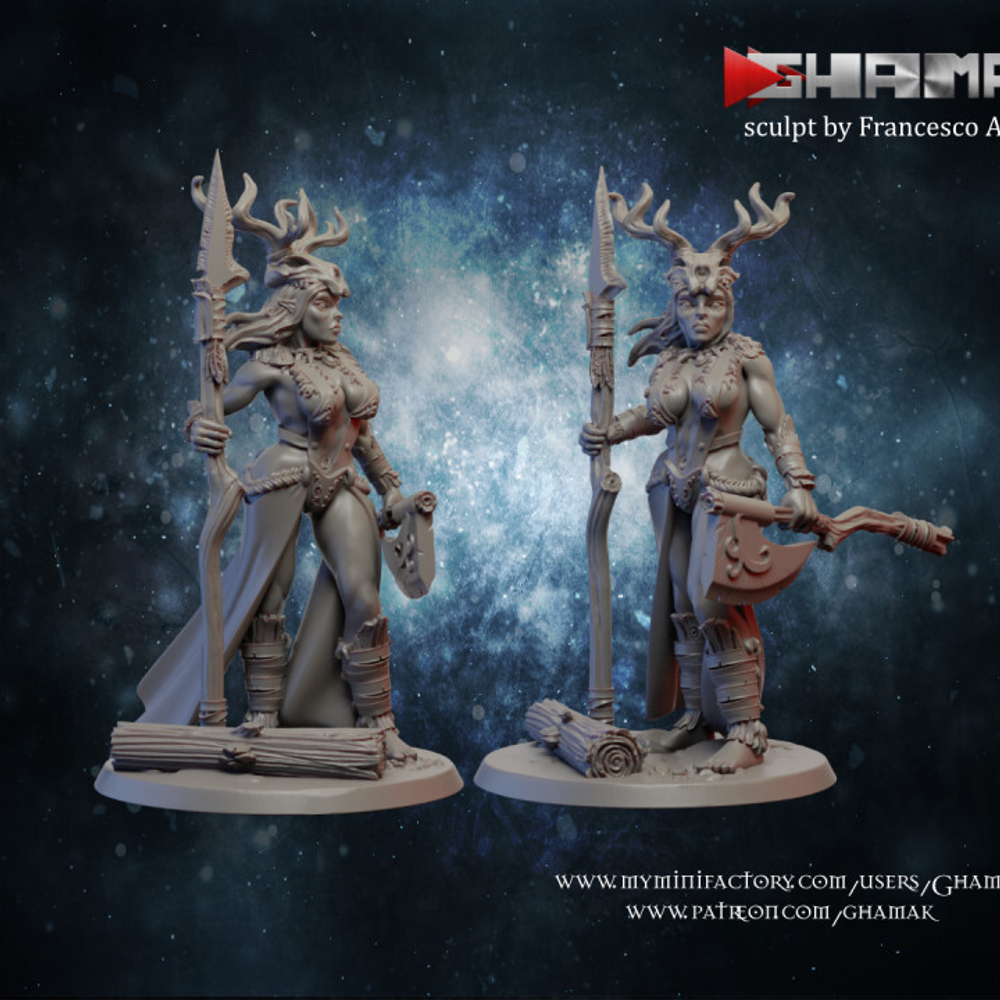 Grand Alliance Order Sylvaneth Wood Elves Лесная воительница миниатюра для dnd, днд, pathfinder, фентези, Настольная игра, НРИ, Варгейм, РПГ