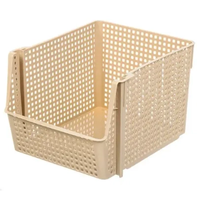 Корзинка для хранения Лофт10л штабелируемая (латте)