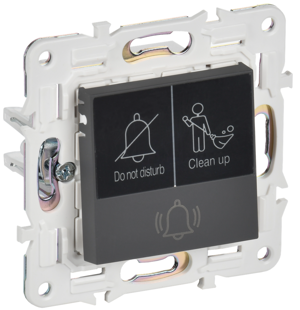 SKANDY Кнопка звонка с индикацией для отелей 10А SK-V17G графит IEK