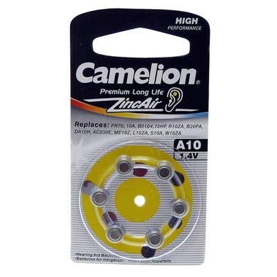 Элемент питания Camelion ZA-10 BL/6 для слуховых аппаратов (комплект 6 шт)