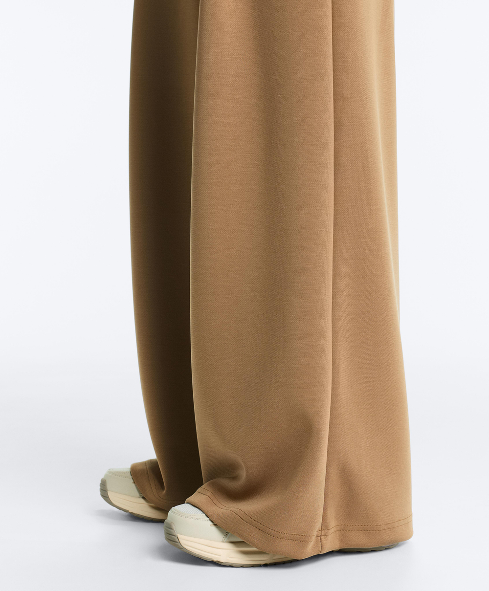 OYSHO Брюки из саржевой ткани с высокой посадкой и складками, медный