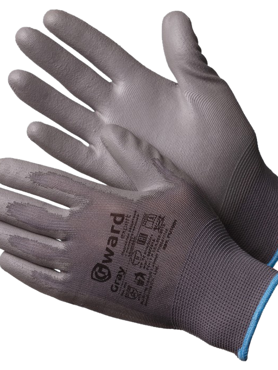 Перчатки Gray / Размер XL нейлоновые с полиуретановым покрытием