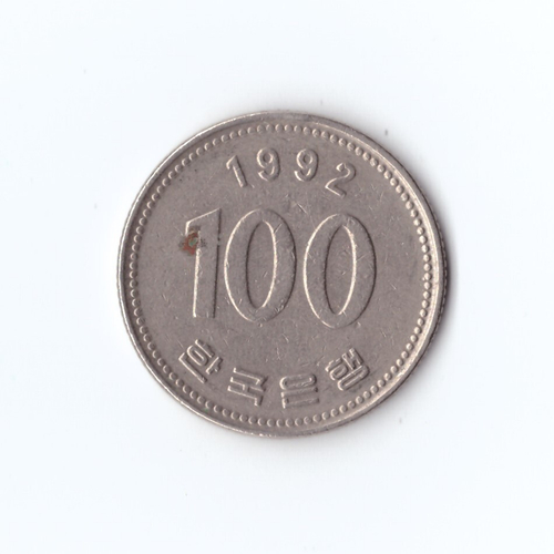 100 вон 1992 год Южная Корея