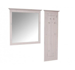 Настенное зеркало Неаполь из массива сосны, белый