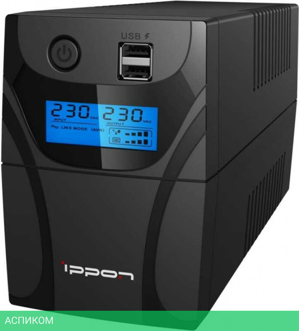 Источник бесперебойного питания Ippon Power Pro II 600 360Вт 600ВА черный (1030300)