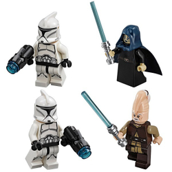 LEGO Star Wars: Боевой набор Джедаев и Клонов-Пехотинцев 75206 — Jedi and Clone Troopers Battle Pack — Лего Звездные войны Стар Ворз