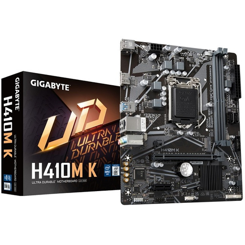 Материнская плата GIGABYTE H410M K 2.0 (LGA1200/Q470/2xDDR4/PCI-Ex16/M.2/SB7.1/GLAN/HDMI/mATX)
