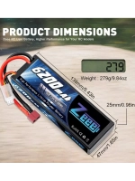 Аккумулятор для радиоуправляемой машинки Li-Po 7.4V 6200mAh