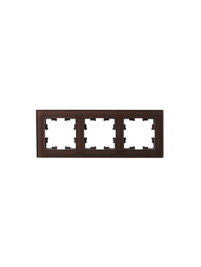 Рамка 3-м BRITE РУ-3-2-БрТБ стекло темн. бронза IEK BR-M32-G-K45