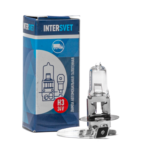 Автолампа галогенная H3, 24 В, 100 Вт, PK22S