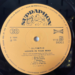 Винтажная виниловая пластинка LP Olympic Hidden In Your Mind (Чехословакия 1987)