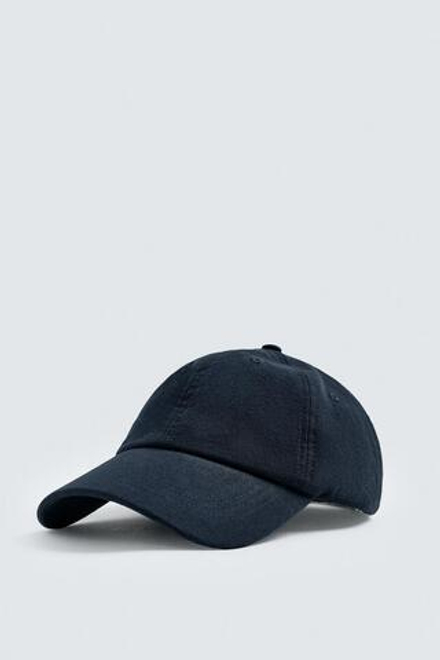 ZARA КЕПКА С ЭФФЕКТОМ ПОТЕРТОСТИ, МОРСКОЙ СИНИЙ