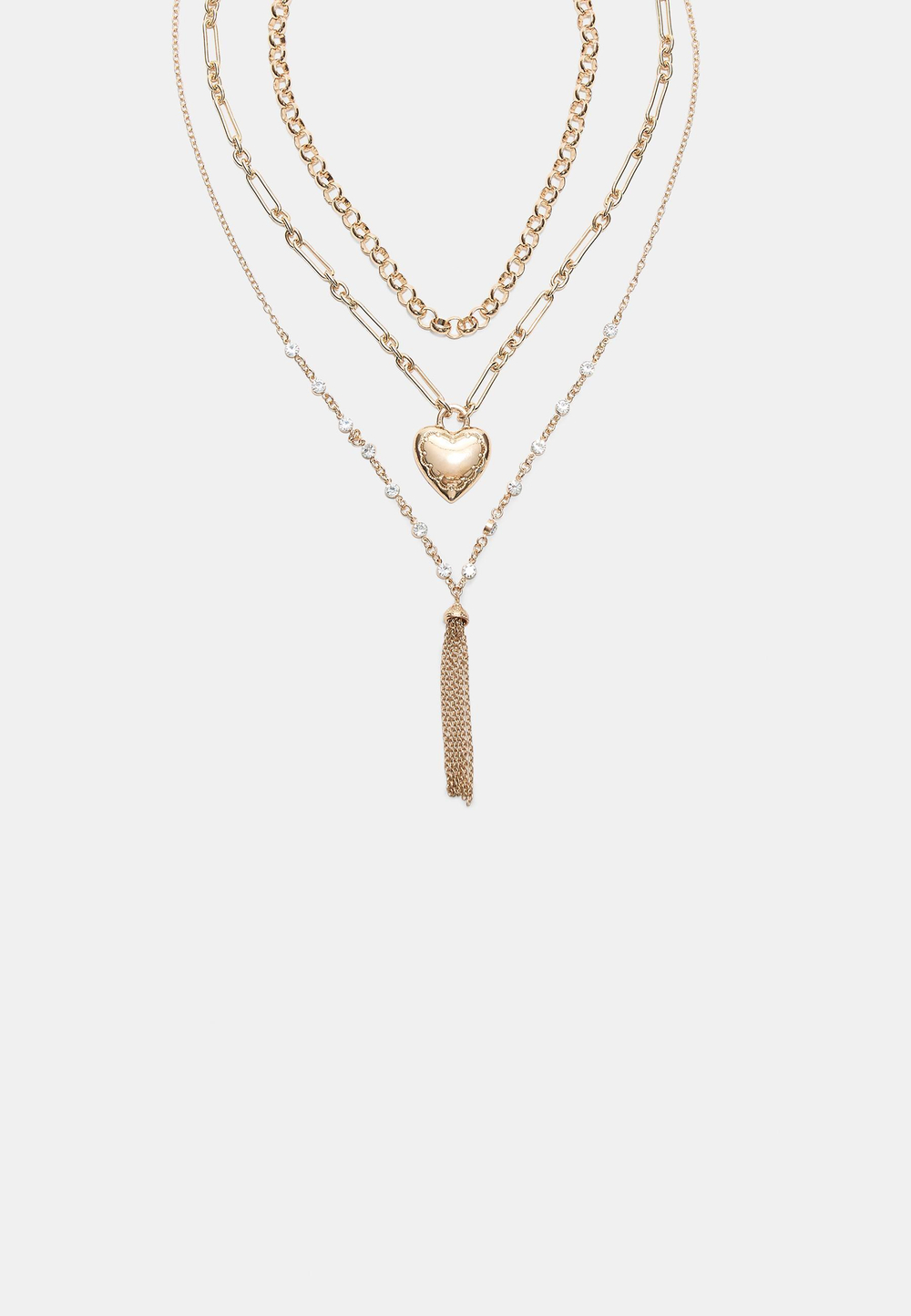 STRADIVARIUS Набор из 3 ожерелий, золотой