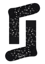 Носки унисекс Pins Sock с принтом в виде скрепок (Размер: 29) (Цвет: черный)