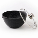Казан алюминий, антиприг, 4 л, Гранит black, с крыш, Мечта, 54 802