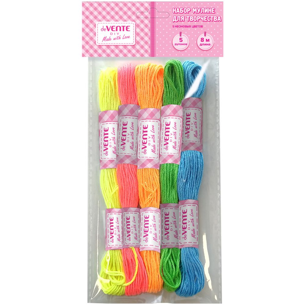 Нитки МУЛИНЕ д/вышивания 8 м 5 шт. 5 цвета(ов) ДЕВЕНТЕ (8001552)