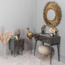 Тумба прикроватная Тропик Классика Серый Голд правая