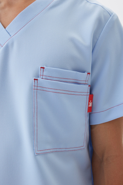 Топ медицинский мужской Гекай, скайблю