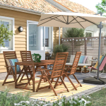 Обеденный стол и стулья - NÄMMARÖ /NАMMARО IKEA/ НАММАРО ИКЕА, 140  см, коричневый