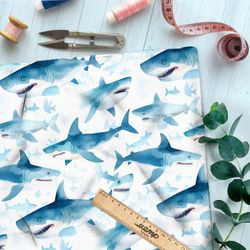 Ткань Барби стая акул