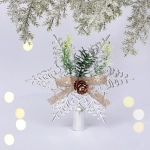 Звезда на ёлку 19*19 см «Хвойная», Серебро