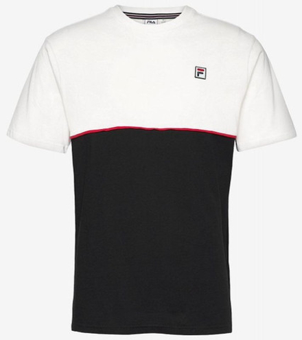 Мужская теннисная футболка Fila Haverd Tee Men - blanc de blanc/black