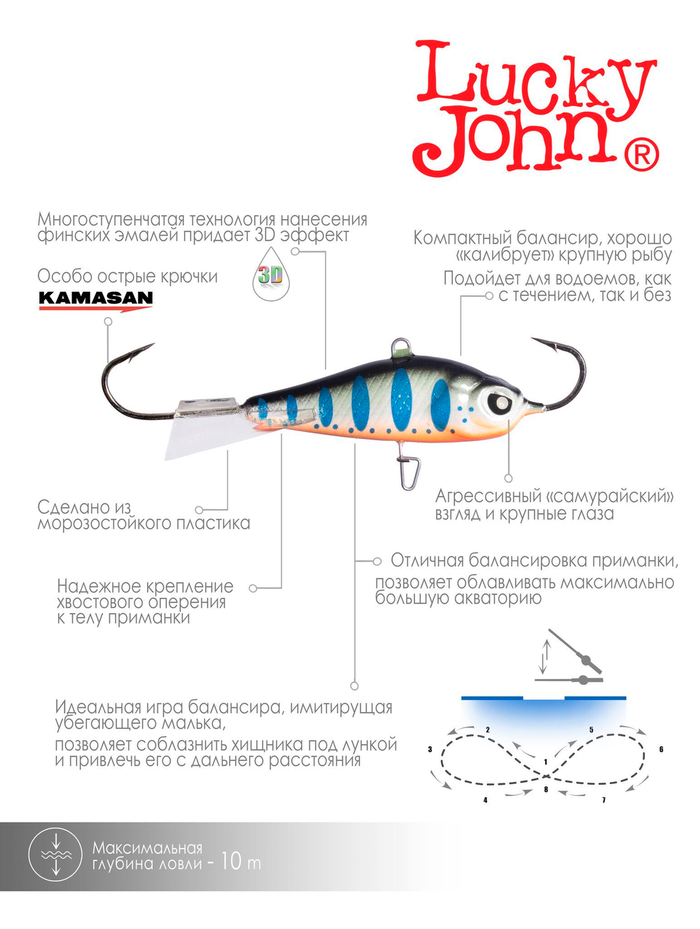 Балансир Lucky John BALTIC 5 50мм/103
