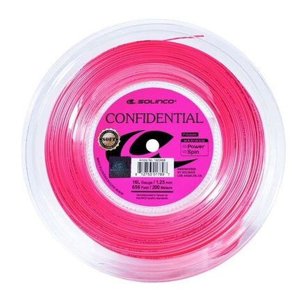 Струны для тенниса SOLINCO CONFIDENTIAL SOFT PINK В нарезке (1 натяжка) 12 м