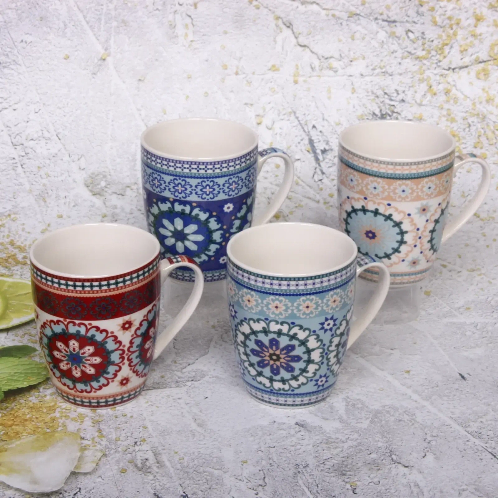 Кружка керамическая 350мл «Восточный узор» микс
