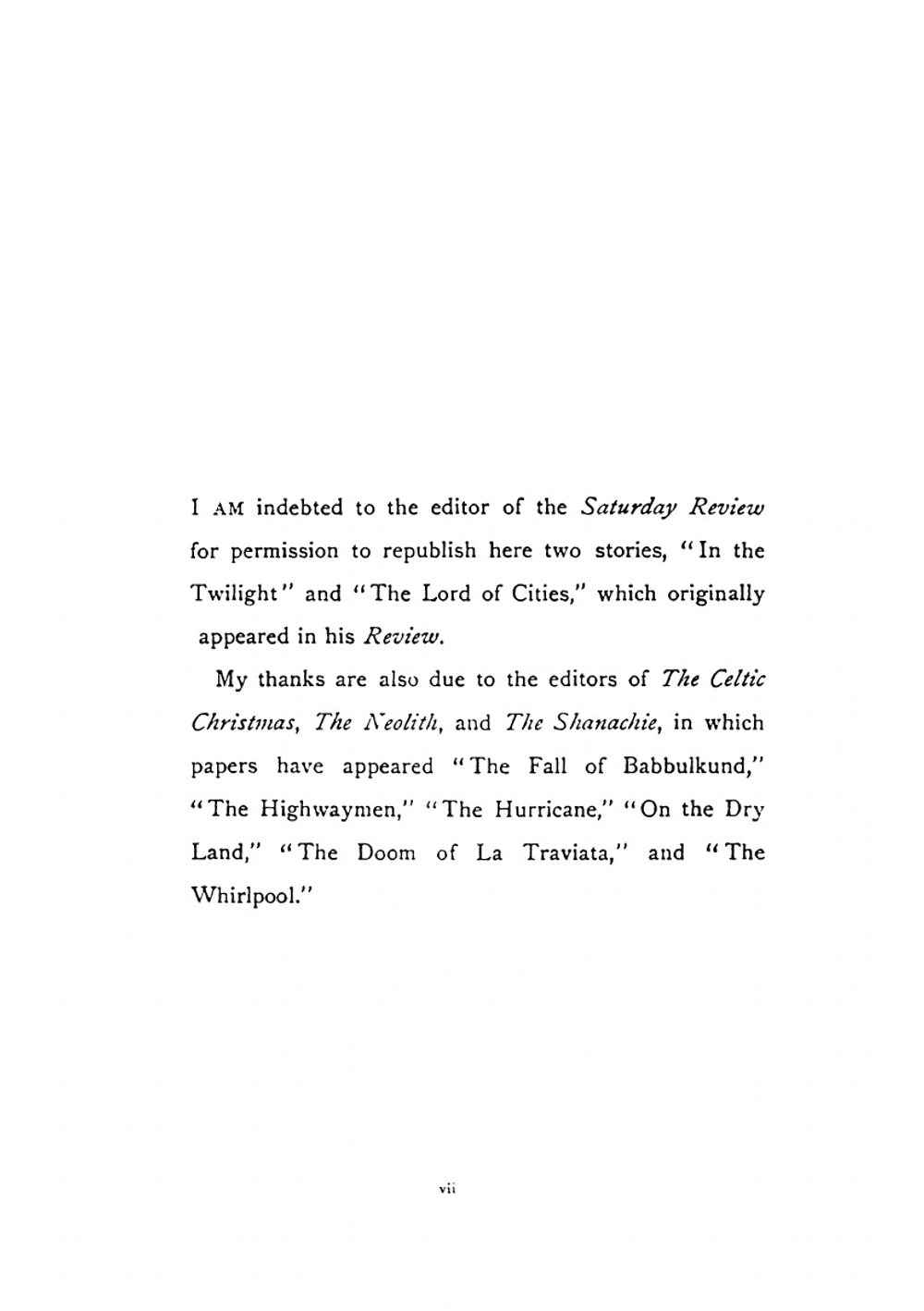 The Sword of Welleran. And other stories | Lord Dunsany