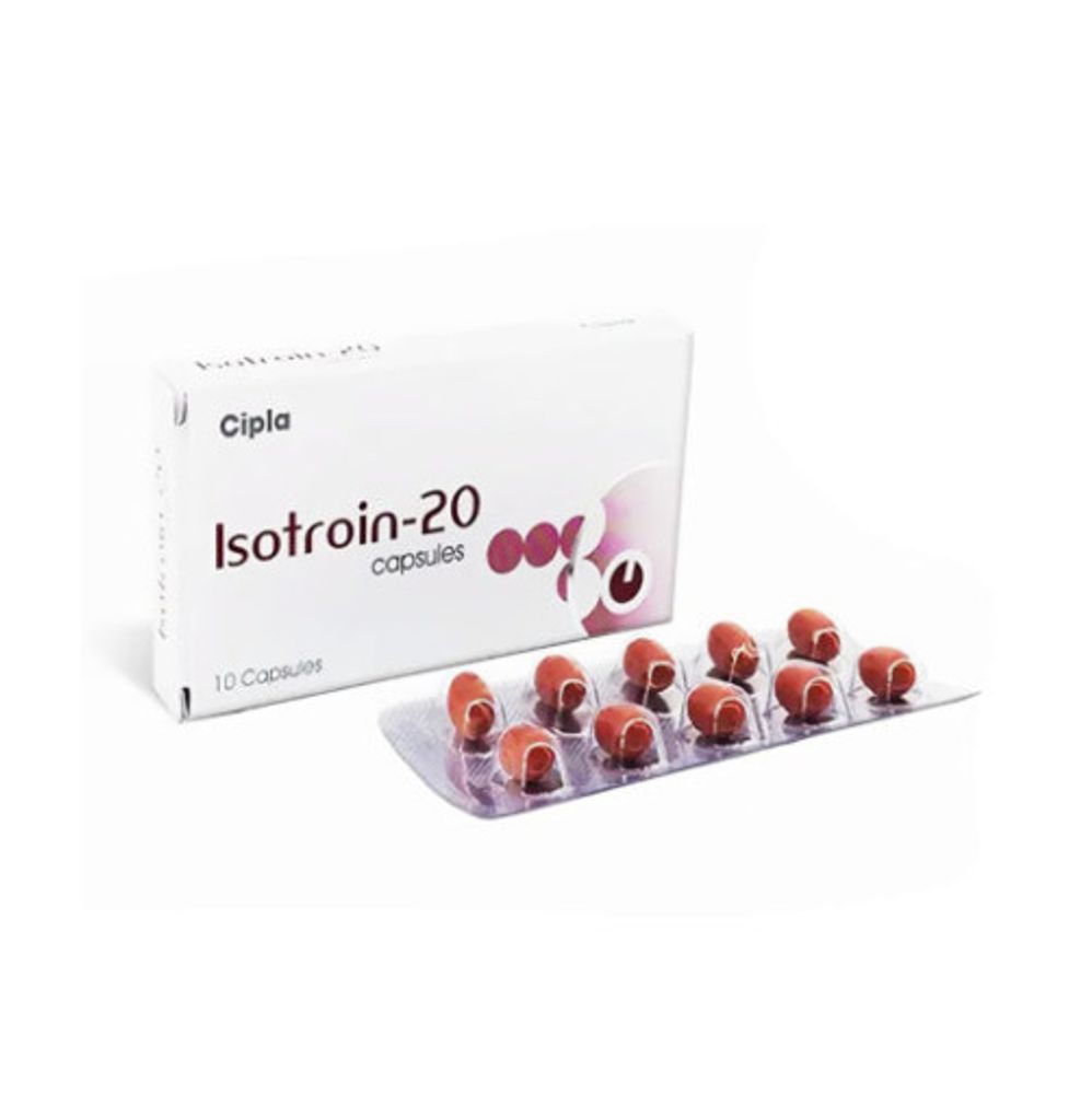 БАД Cipla Isotroin-20 для лечения острых форм акне Изотроин 20 мг 10 капс