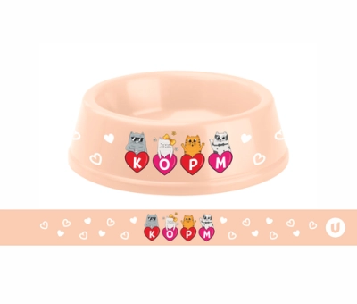 Миска пластиковая «МОЙ БРО - Корм!, цвет бежевый 21*6,5см (логотип на миске) 700мл