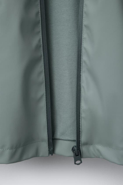 ZARA ПРОРЕЗИНЕННЫЙ ДОЖДЕВИК СО СЪЕМНЫМ КАПЮШОНОМ, СИНЕВАТЫЙ