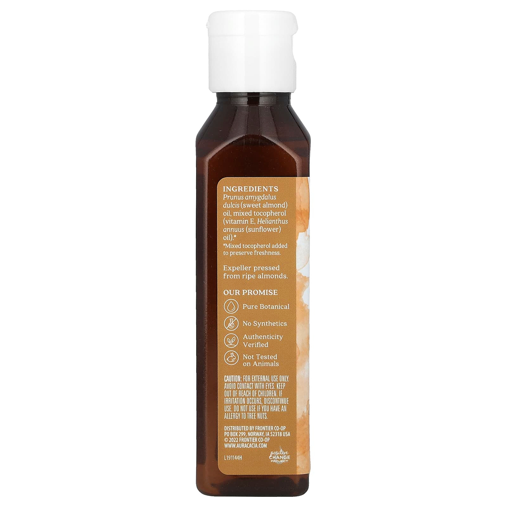 Aura Cacia, масло для тела, сладкий миндаль, 118 мл (4 жидк. унции)