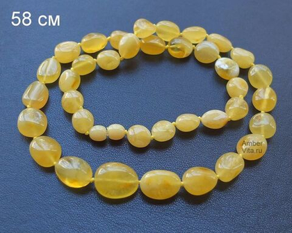 бусы из жёлтого янтаря